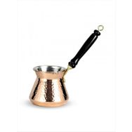 Morya Ahşap Sap Kalın Dövme Topak 225 ml 4 Fincanlık Bakır Cezve