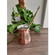 Morya Kalın İşlemeli 250 ml Bakır Cezve