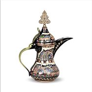Morya Sütlük Gül Çiçek Mırra Orta Boy 700 ml Bakır Arap Çaydanlık