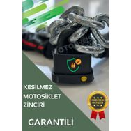 Motobros G-80 Harguard 1.5 Metre Galvanizli Motosiklet- Bisiklet Kesilmez 13 mm Zincir ve Kilit