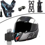 Motorsiklet Kask Önü Takılan Telefon Tutucu Aksiyon Kamerası Takılabilen Aparat (2818)