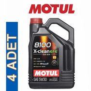Motul 8100 X-Clean Efe 5W30 5 lt 4'lü Motor Yağı