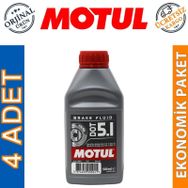 Motul Dot 5.1 500 ml 4'lü Sentetik Fren Hidroliği Yağı