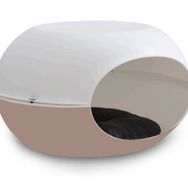 Mp Bergamo 57x38x31 cm Beyaz Kahverengi Luna Plastik Kedi Evi