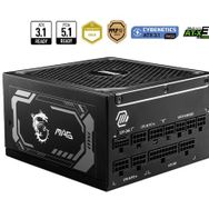 MSI PSU MAG A1000GL 1000W 80 Plus Gold 135 mm Fan PCIe 5 Active PFC Power Supply