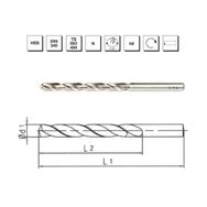 MTE B00007200550 Makina Takım 5.5 mm HSS DIN 340 Silindirik Saplı Uzun Matkap Ucu