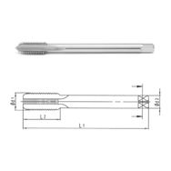 MTE B00105751206 M12x1.5 HSS-E DIN 374/C İnce Vidalı Düz Kanallı Makina Kılavuzu