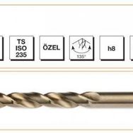 MTE Silindirik Saplı Krom Altın Seri 2.5 mm Matkap Ucu