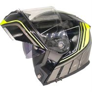 MTS M-966 Çene Açılır Sarı Siyah Motosiklet Kaskı