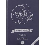 Mucize Sensin Balık Burcu Sembollü Süresiz Tarihsiz Lacivert 25x17 cm Ajanda