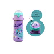 Muggle MT-2635 550 ml Kedi Desenli Pipetli Çelik Matara