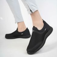 Muggo Star Siyah Ortopedik Bağcıksız Unisex Spor Ayakkabı