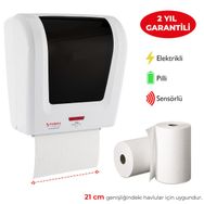 Mulpex Sensörlü Fotoselli Beyaz 21 cm Otomatik Kağıt Havlu Makinesi