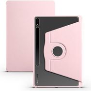 Musal Galaxy Tab S8 Plus SM-X800 Termik Kalem Bölmeli Dönebilen Standlı Pembe Kılıf