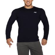 MuscleCloth Basic Uzun Kollu Lacivert T-Shirt