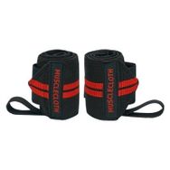 MuscleCloth Siyah Kırmızı 2'li Pro Wrist Wraps