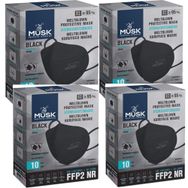 Musk FFP2 N95 40'lı Siyah Maske