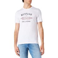 Mustang 1012501-2045 Beyaz Erkek T-Shirt