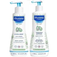 Mustela 500 ml Yenidoğan Saç ve Vücut Şampuanı + 300 ml Hydra Bebek Vücut Losyonu