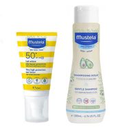 Mustela Gentle Papatya Özlü 200 ml Şampuan + Mustela Tüm Aile İçin SPF50+ 40 ml Güneş Losyonu