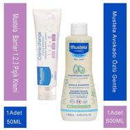 Mustela Vitamin Barrier 1.2.3 100 ml Pişik Kremi + 500 ml Yenidoğan Şampuan