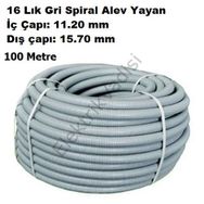 Mutlusan 16'lık Halojen Free Gri Alev Yayan 100 mt Spiral Boru