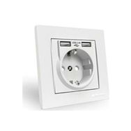 Mutlusan 2 USB Portlu Sıva Altı Topraklı Priz