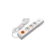 Mutlusan Ri Tech 2 m 3'lü ve USB Girişli Anahtarlı Toraklı Grup Priz