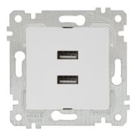 Mutlusan Rita Beyaz İkili Usb Şarj Prizi