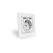 Mutlusan Rita Beyaz İkili Usb Topraklı Priz