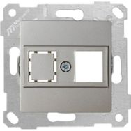 Mutlusan Rita Titanyum 1RJ45 6 Adet Mek+Tuş Data Prizi