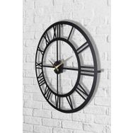 Muyika MYK1195 Roma Rakamlı Metal Siyah 50x50 cm Duvar Saati