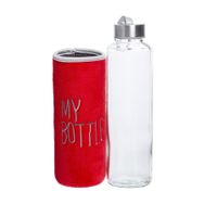 My Bottle 470 ml Kırmızı Kılıflı Cam Matara