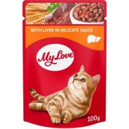 My Love Sos İçinde Ciğerli Pouch 100 gr Kedi Maması