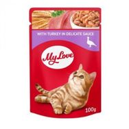 My Love Soslu Hindi Etli Pouch 100 gr Konserve Kedi Maması
