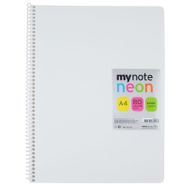 My Note Neon PP 80 Yaprak A4 Kareli Defter