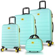 My Valice Colors Mint Yeşili ABS Kabin Orta Büyük ve Makyaj Boy 4'lü Travel Valiz Seti