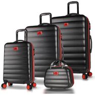 My Valice Colors Siyah ABS Kabin Orta Büyük ve Makyaj Boy 4'lü Travel Valiz Seti
