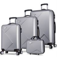 My Valice Diamond Abs 4'lü Gri Travel Valiz Seti