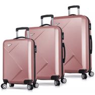 My Valice Diamond ABS MV6783 Unisex Rose Gold 3'lü Valiz Seti