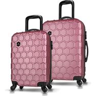 My Valice Honey Abs Rose Gold 2'li Kabin ve Orta Valiz Seti