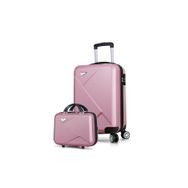My Valice MV8282 Diamond Abs Kabin Ve Makyaj Boy Rose Gold 2'li Valiz Seti