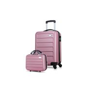 My Valice MV8480 Rose Gold Ruby Abs Kabin Ve Makyaj Boy 2'li Valiz Seti