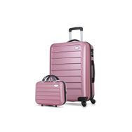 My Valice MV8527 Rose Gold Ruby Abs Orta Ve Makyaj Boy 2'li Valiz Seti