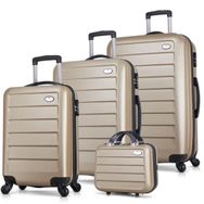 My Valice Ruby Abs Kabin Orta Büyük ve Makyaj Boy Gold 4'lü Travel Valiz Seti