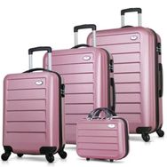 My Valice Ruby Abs Kabin Orta Büyük ve Makyaj Boy Rose Gold 4'lü Travel Valiz Seti