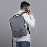 My Valice Smart Bag Active Usb Şarj Girişli Slim Gri Notebook Sırt Çantası