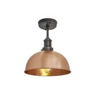 Mylights 30 cm Retro Rustik Bakır Tavan Avize Rustik Avize