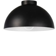 Mylights 40 cm Siyah İçi Beyaz Plofonyer Tavan Avize Metal Avize