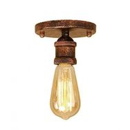 Mylights Bakır Armatü Eskitme Bakır En 10 cm Yükseklik 10 cm Eskitme Patinalı Tavan Avize Aplik